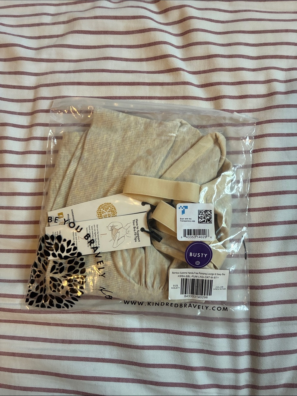 Kindred Bravely Beige Nursing Tank Top with Supportive Straps